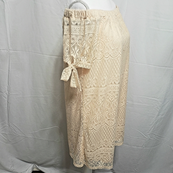 Sequin Hearts Off-Shoulder Lace Sheath Dress Sz S - Picture 5 of 8